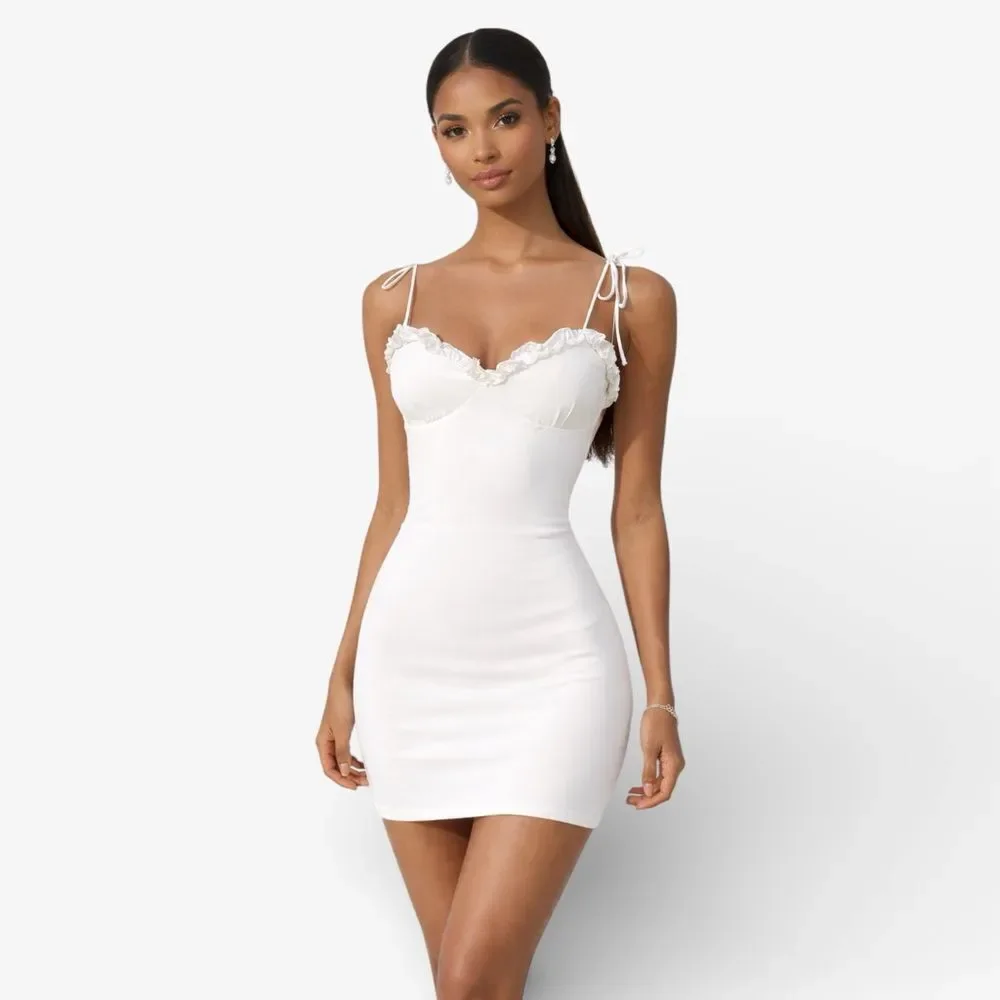 superdown white mini dress Tiff Mini Dress